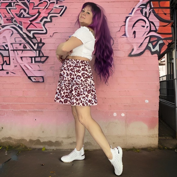 NEW Two-piece outfit off the shoulder top leopard skirt leopard print dresses - Picture 6 of 6